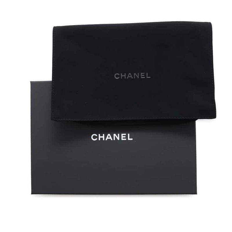 シャネル チェーンウォレット マトラッセ ココマーク ハート キャビアスキン CHANEL 財布 黒