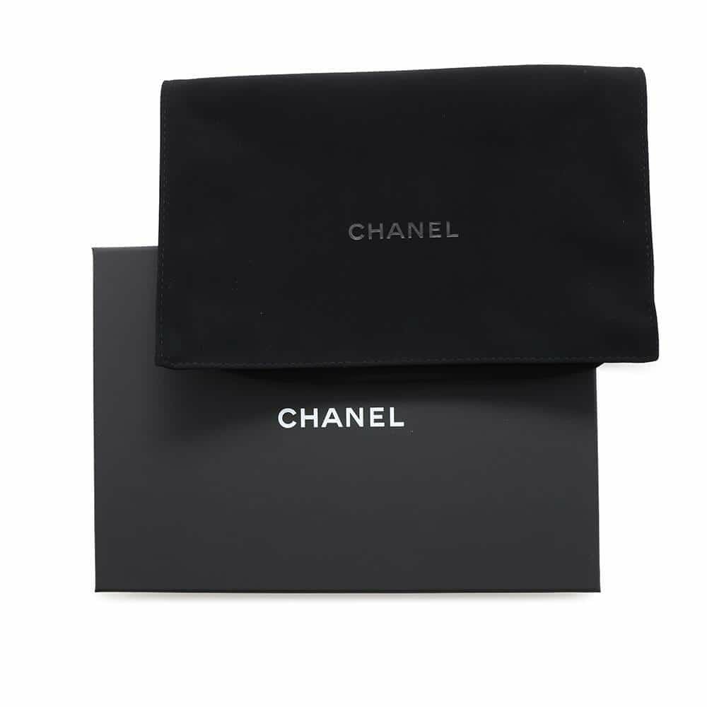 シャネル チェーンウォレット マトラッセ ココマーク ハート キャビアスキン CHANEL 財布 黒