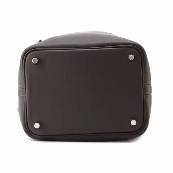 エルメス ハンドバッグ ピコタンロックPM ゴーチーム エベンヌ/シルバー金具 フェルト/スイフト W刻印