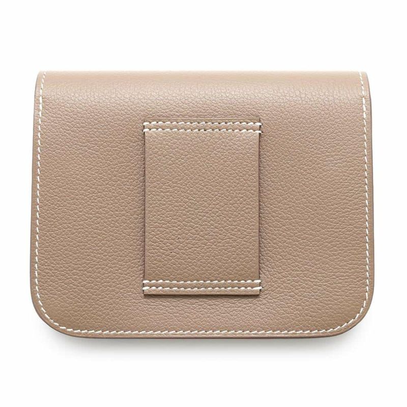 エルメス 財布 コンスタンス スリム エトゥープ/ゴールド金具 エバーカラー W刻印 HERMES 財布
