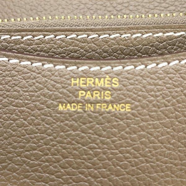エルメス 財布 コンスタンス スリム エトゥープ/ゴールド金具 エバーカラー W刻印 HERMES 財布