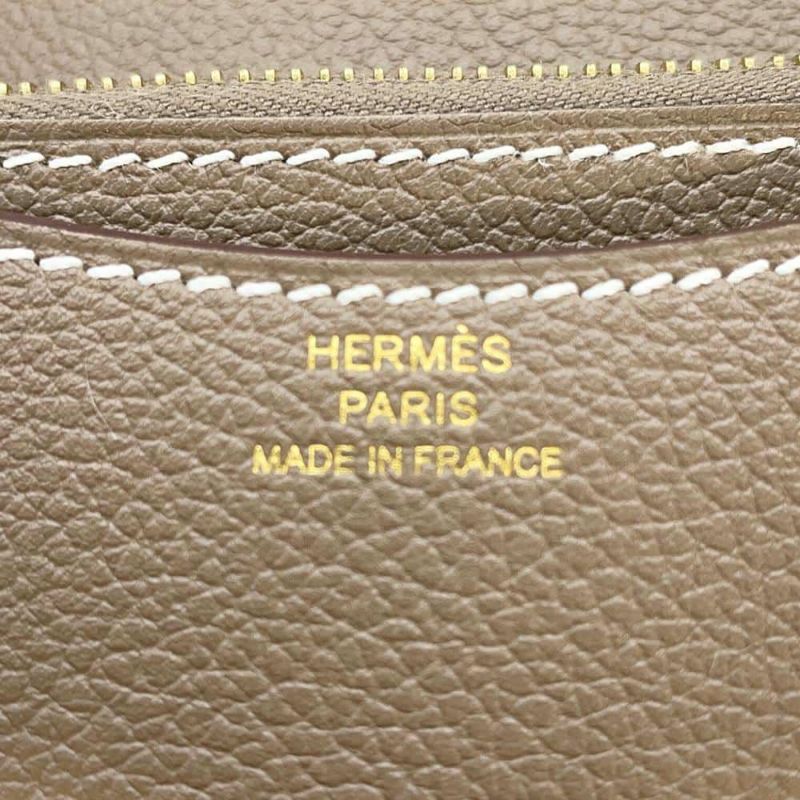 エルメス 財布 コンスタンス スリム エトゥープ/ゴールド金具 エバーカラー W刻印 HERMES 財布