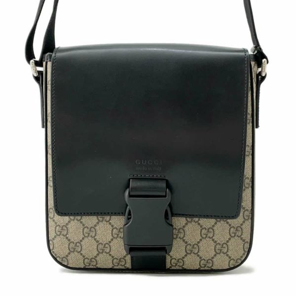 グッチ ショルダーバッグ GGスプリーム 473877 GUCCI メッセンジャーバッグ 黒