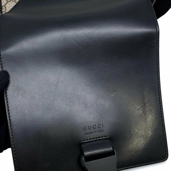 グッチ ショルダーバッグ GGスプリーム 473877 GUCCI メッセンジャーバッグ 黒