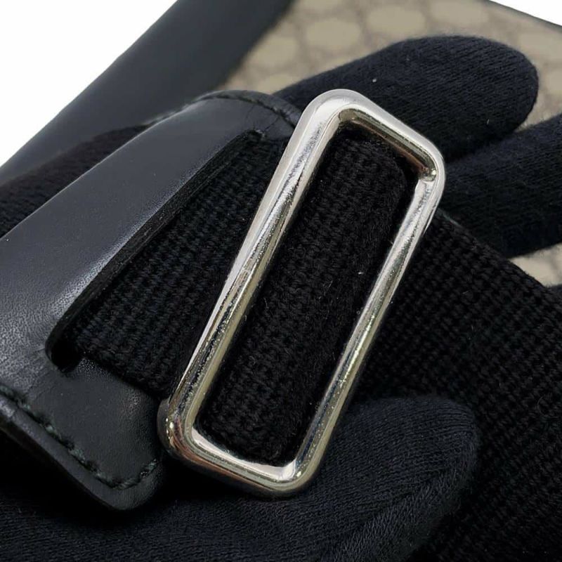 グッチ ショルダーバッグ GGスプリーム 473877 GUCCI メッセンジャーバッグ 黒