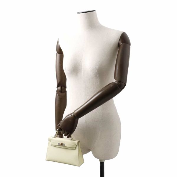 エルメス ハンドバッグ ミニケリードゥ 外縫い ジョーヌミルトン/エレクトラム金具 エプソン W刻印 2wayショルダー