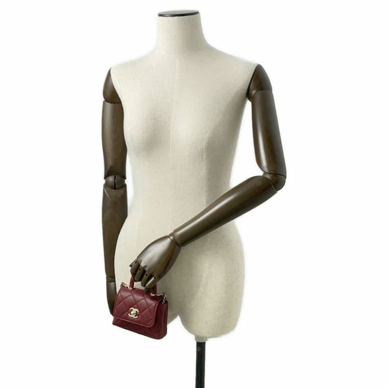 シャネル ハンドバッグ ココハンドル マトラッセ マイクロ キャビアスキン AP4245 CHANEL 2wayチェーンショルダーバッグ