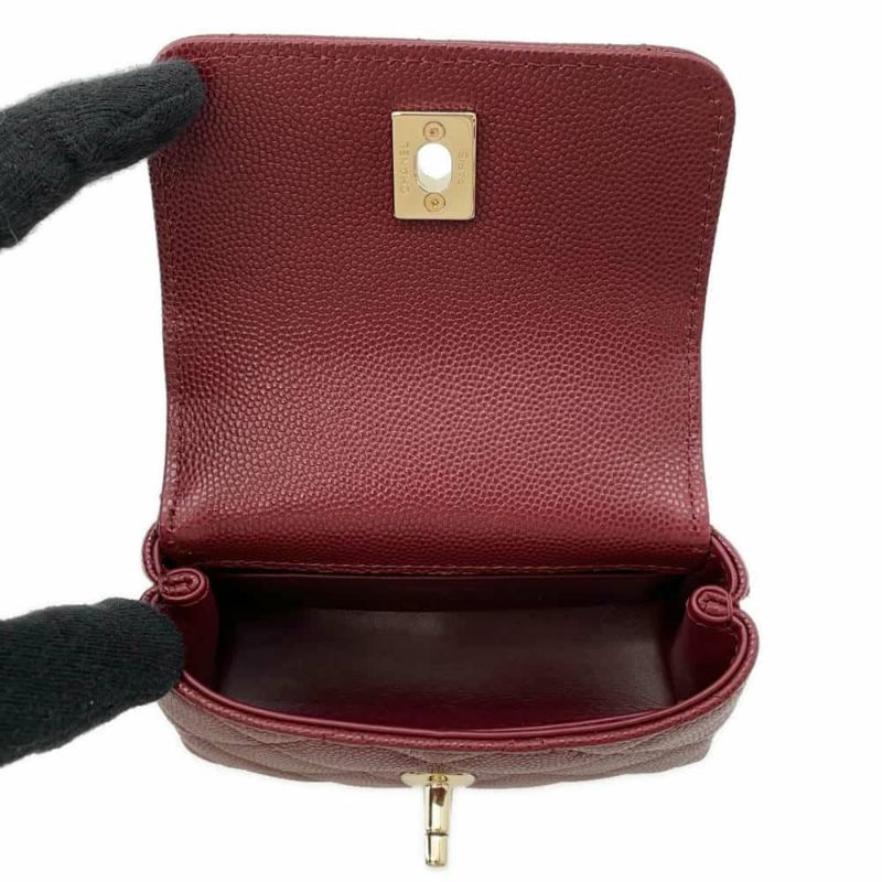 シャネル ハンドバッグ ココハンドル マトラッセ マイクロ キャビアスキン AP4245 CHANEL 2wayチェーンショルダーバッグ