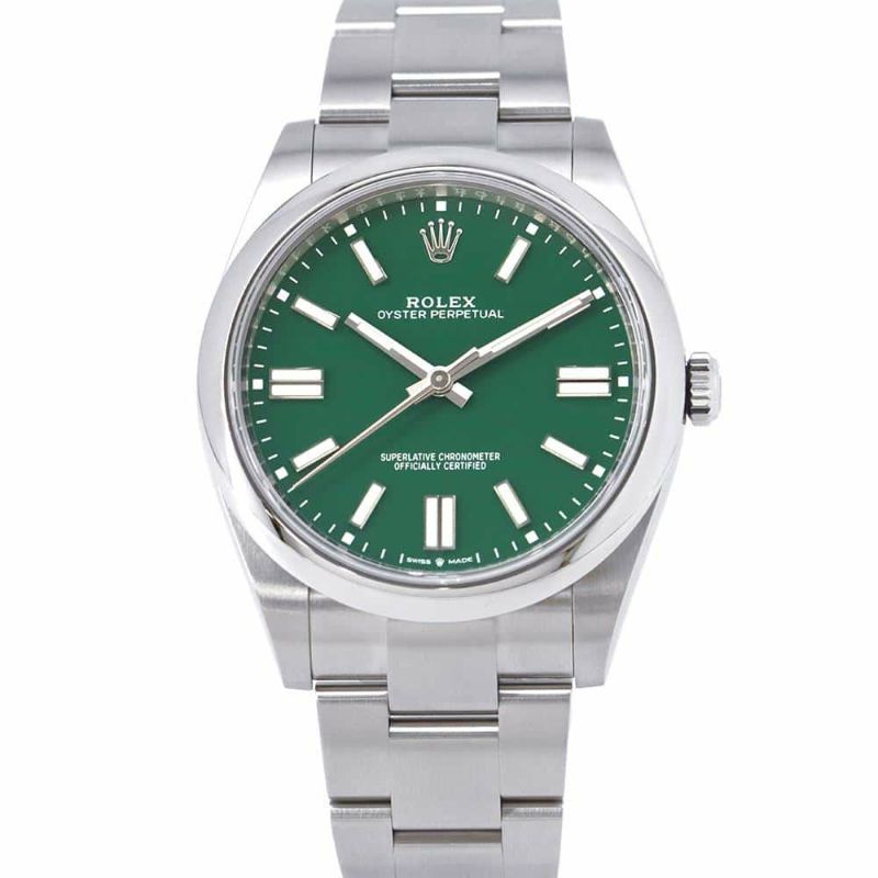 ロレックス オイスターパーペチュアル41 124300 ROLEX 腕時計 グリーン文字盤