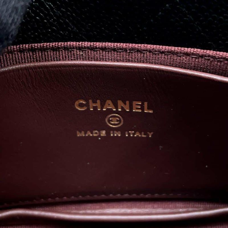 シャネル チェーンショルダーバッグ マトラッセ ココマーク キャビアスキン AP4422 CHANEL 黒