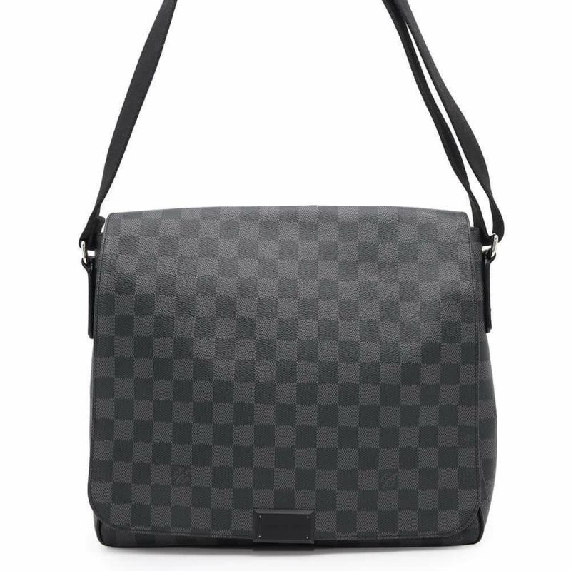 ルイヴィトン ショルダーバッグ ダミエ・グラフィット ディストリクトMM N41272 LOUIS VUITTON 黒 ブラック