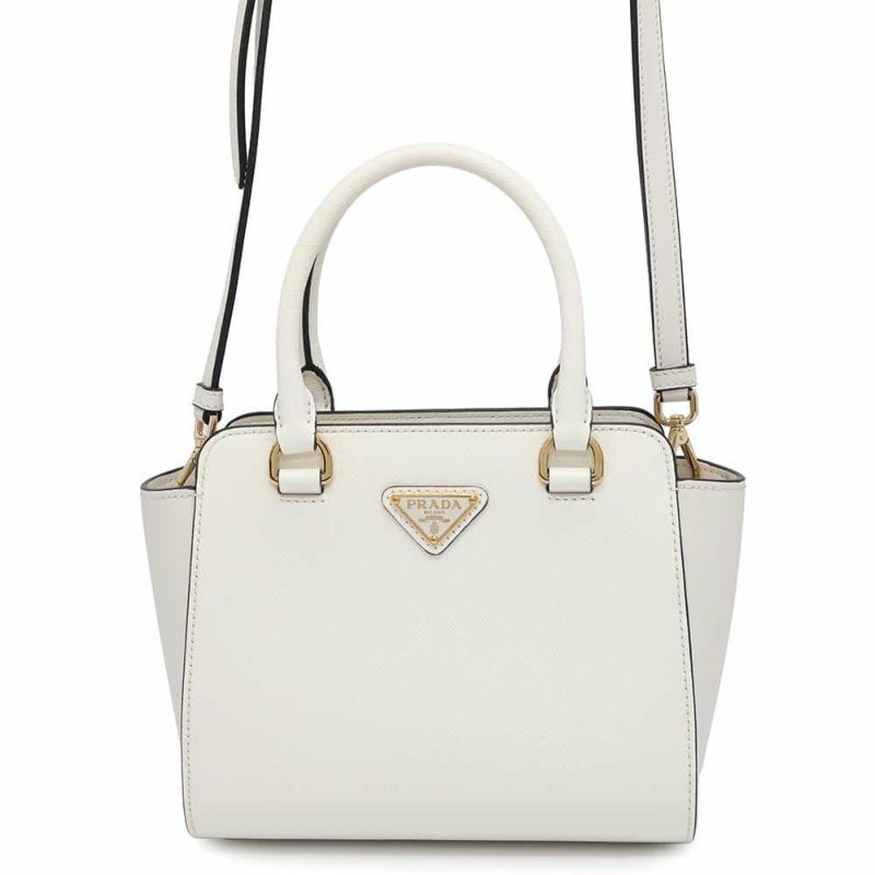 プラダ ハンドバッグ サフィアーノ ミニ 1BA380 PRADA バッグ ショルダーバッグ 白