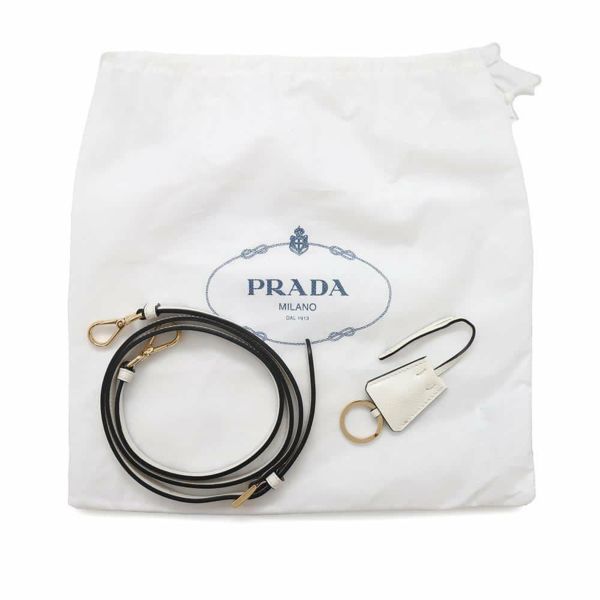 プラダ ハンドバッグ サフィアーノ ミニ 1BA380 PRADA バッグ ショルダーバッグ 白