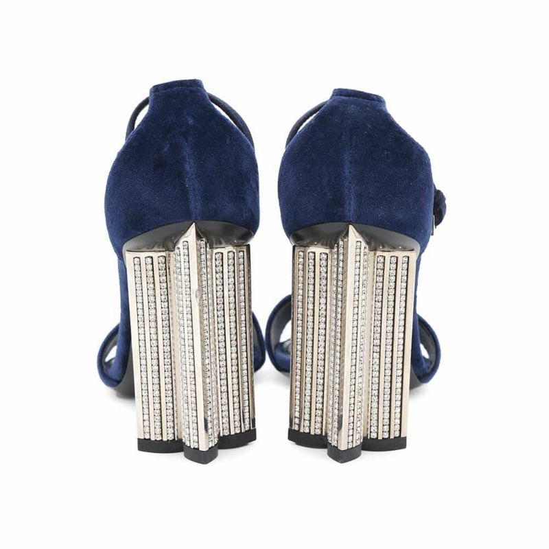 ルイヴィトン サンダル ベルベット シルエットライン バックストラップ サンダル レディースサイズ38 靴 パンプス