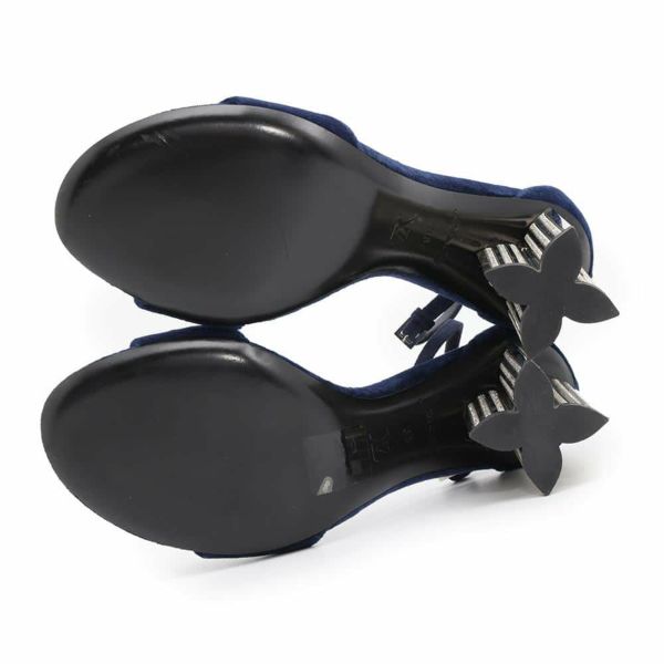 ルイヴィトン サンダル ベルベット シルエットライン バックストラップ サンダル レディースサイズ38 靴 パンプス