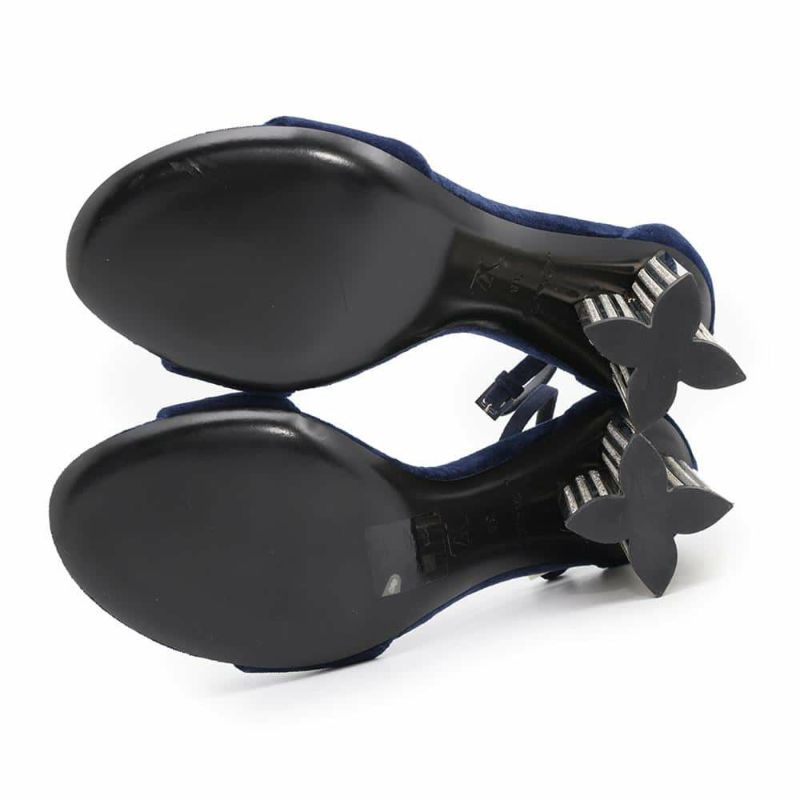 ルイヴィトン サンダル ベルベット シルエットライン バックストラップ サンダル レディースサイズ38 靴 パンプス