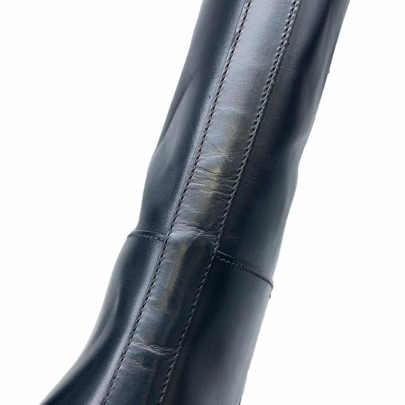 プラダ ロングブーツ レザー メンズサイズ7 2WG014 PRADA 靴 黒