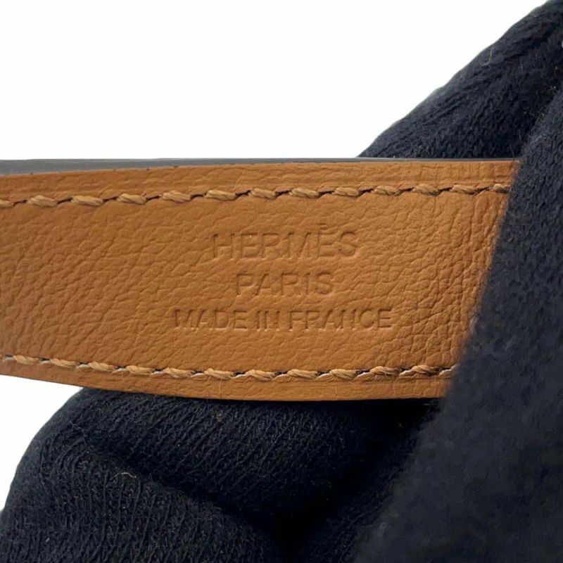 エルメス ケリーベルト ブラック/シルバー金具 エプソン W刻印 HERMES 黒