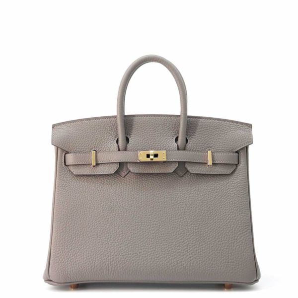 エルメス バーキン25 グリメイヤー/シャンパンゴールド金具 トゴ W刻印 HERMES Birkin ハンドバッグ