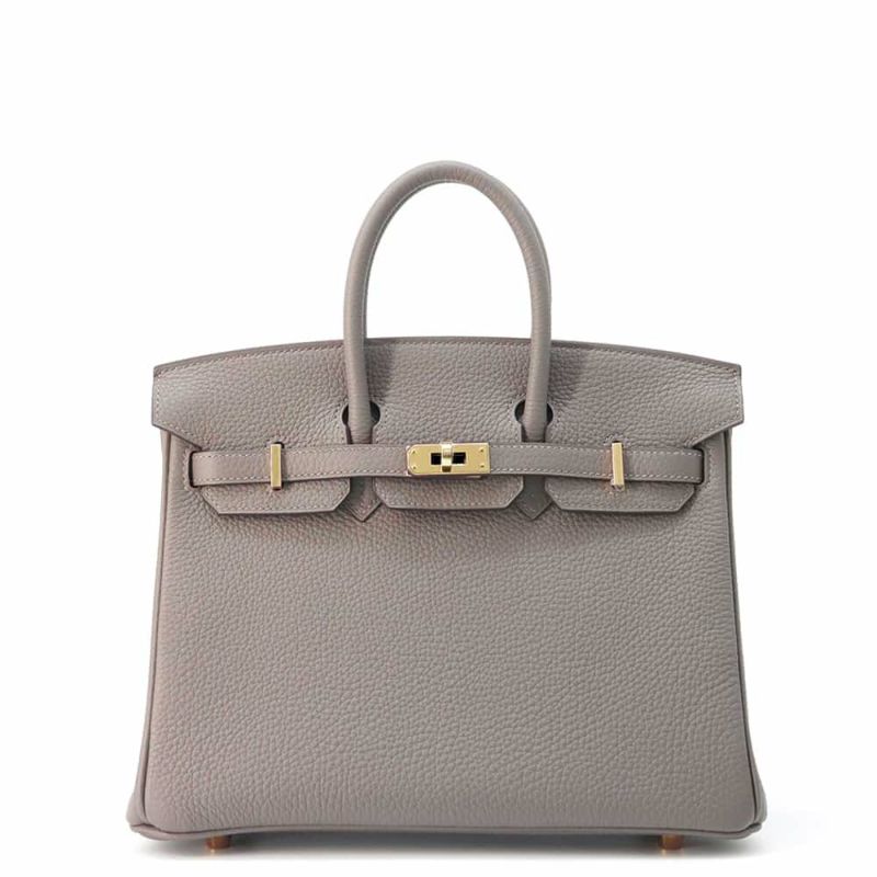 エルメス バーキン25 グリメイヤー/シャンパンゴールド金具 トゴ W刻印 HERMES Birkin ハンドバッグ