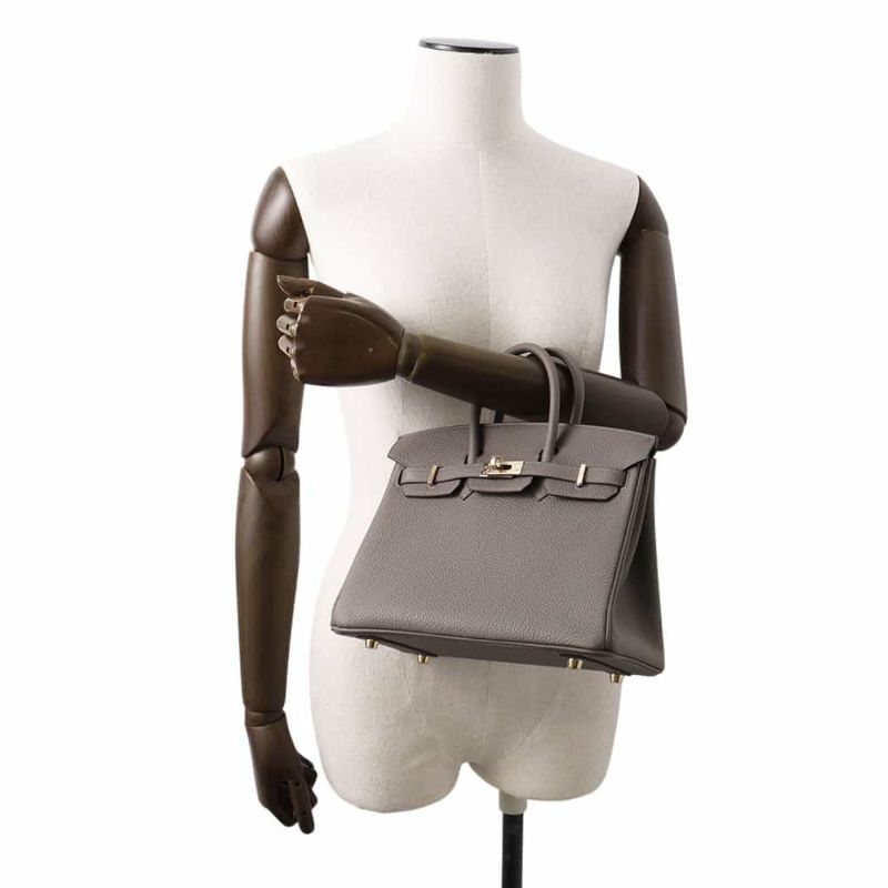 エルメス バーキン25 グリメイヤー/シャンパンゴールド金具 トゴ W刻印 HERMES Birkin ハンドバッグ