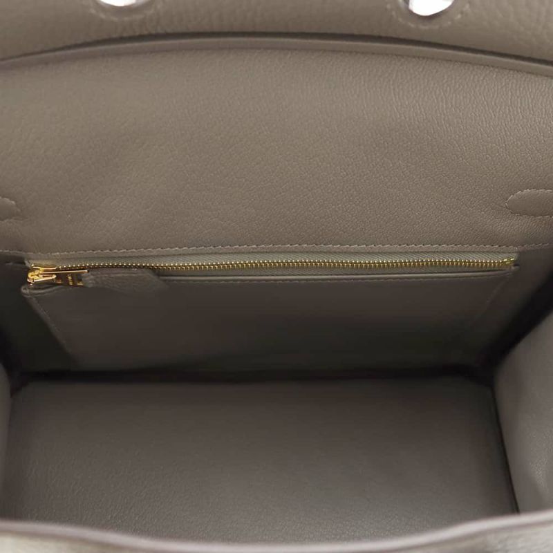 エルメス バーキン25 グリメイヤー/シャンパンゴールド金具 トゴ W刻印 HERMES Birkin ハンドバッグ