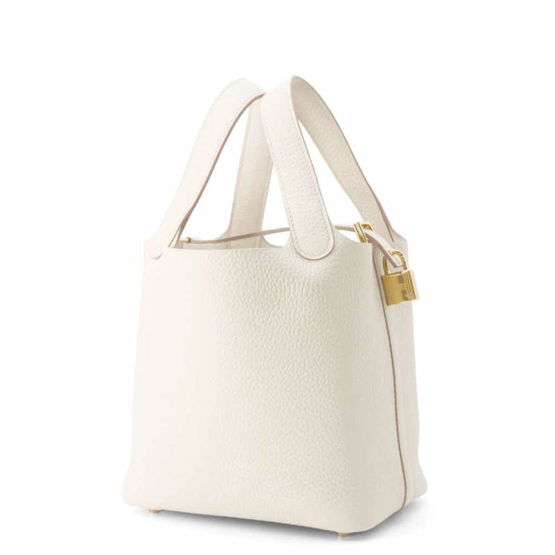 エルメス ハンドバッグ ピコタンロックPM ベトン/ゴールド金具 トリヨンクレマンス W刻印