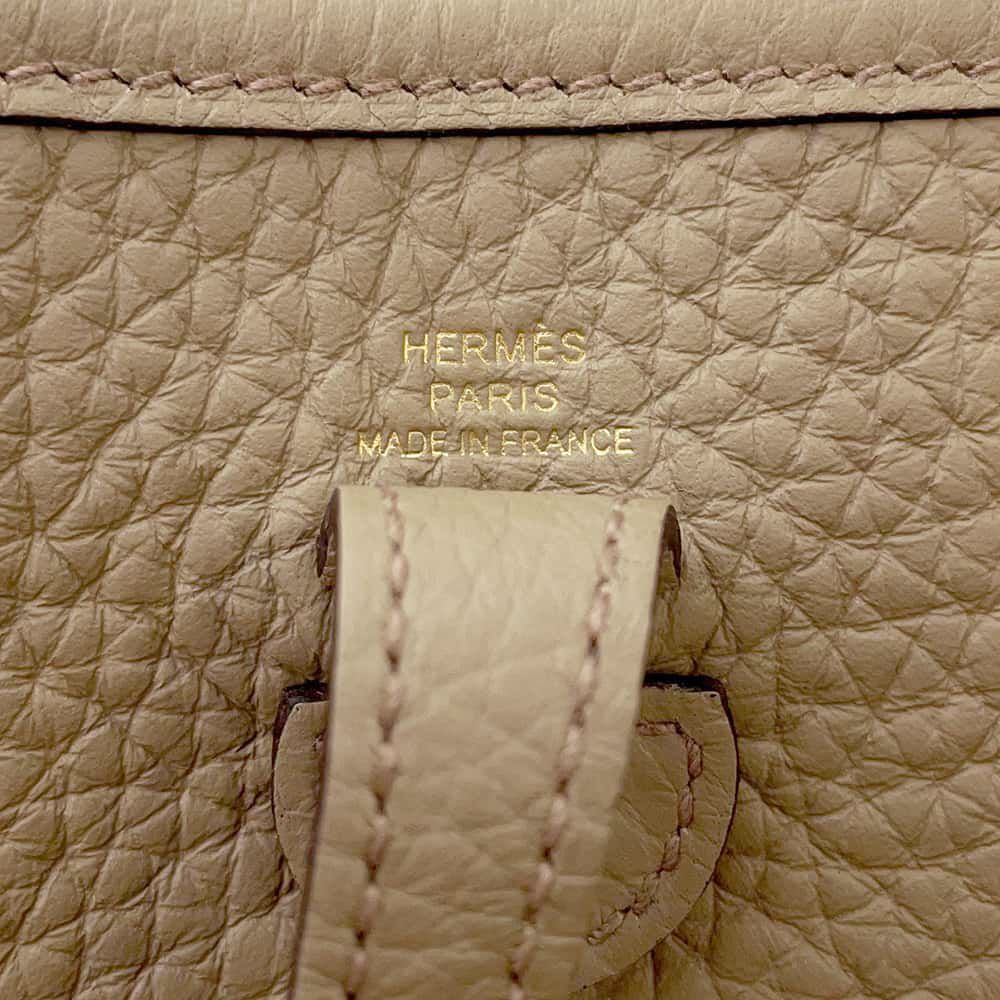 エルメス エブリンTPM アマゾン ベージュマルファ/ゴールド金具 トリヨンクレマンス  W刻印