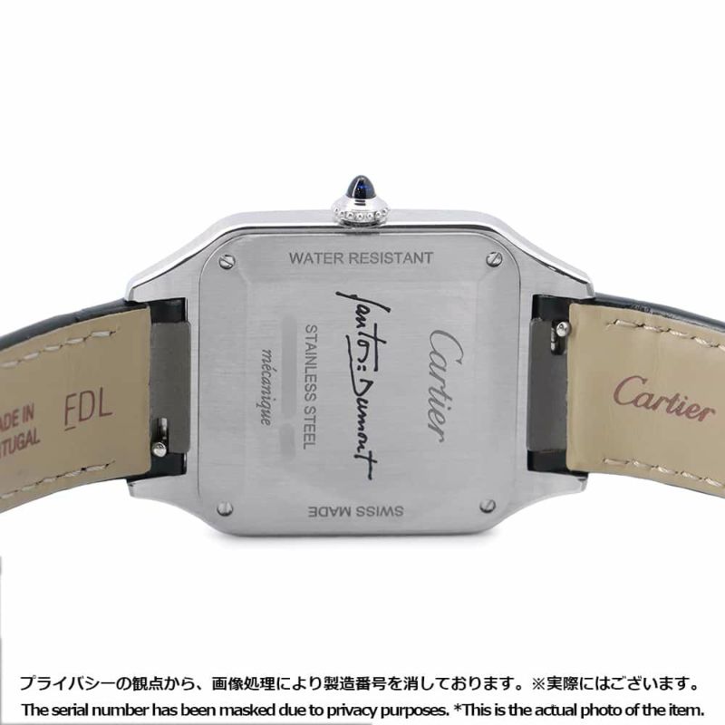 カルティエ サントス デュモン LM WSSA0046 Cartier 腕時計 黒文字盤