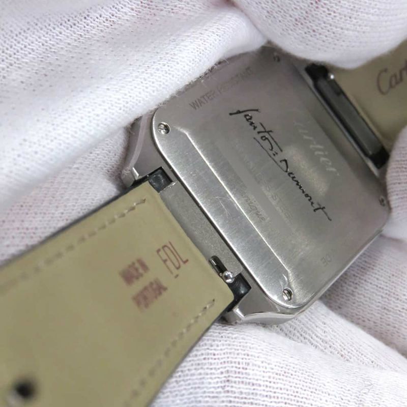カルティエ サントス デュモン LM WSSA0046 Cartier 腕時計 黒文字盤