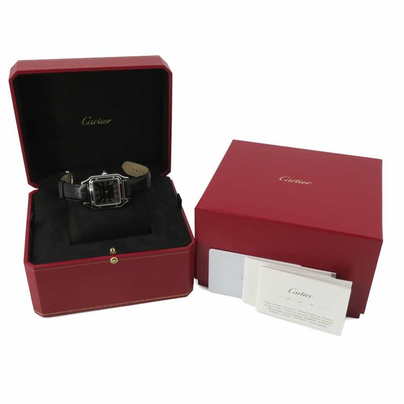 カルティエ サントス デュモン LM WSSA0046 Cartier 腕時計 黒文字盤