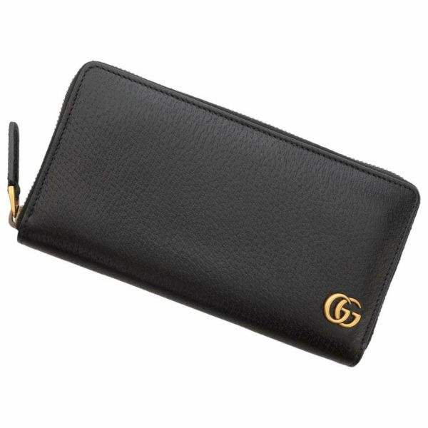 グッチ 長財布 GGマーモント ラウンドファスナー レザー 428736 GUCCI