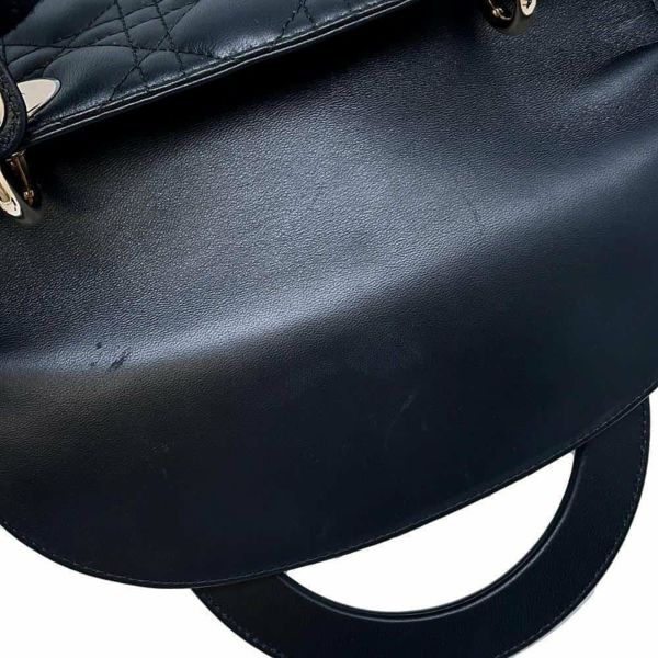 ディオール ハンドバッグ レディディオール カナージュ ミディアム ラムスキン M0565ONGE 2wayショルダー 黒