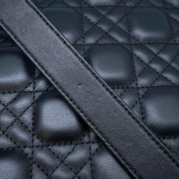 ディオール ハンドバッグ レディディオール カナージュ ミディアム ラムスキン M0565ONGE 2wayショルダー 黒