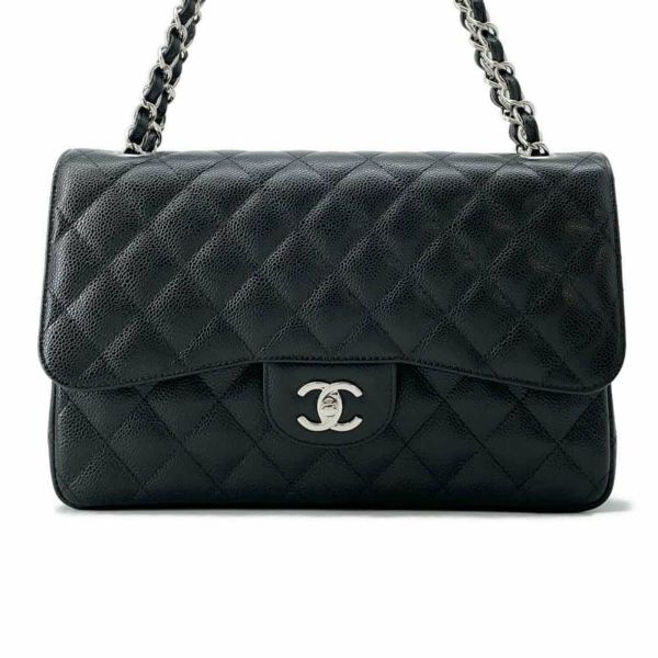 シャネル チェーンショルダーバッグ マトラッセ30 ココマーク キャビアスキン A58600 CHANEL バッグ 黒