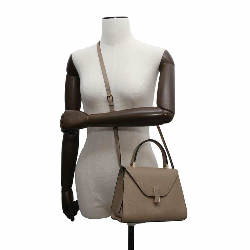 ヴァレクストラ ハンドバッグ イジィデ ミニ ソフトカーフレザー V5E36-28-TO-OC Valextra 2way ベージュ