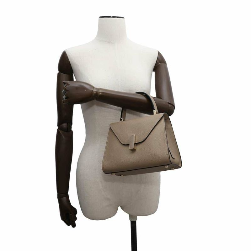 ヴァレクストラ ハンドバッグ イジィデ ミニ ソフトカーフレザー V5E36-28-TO-OC Valextra 2way ベージュ