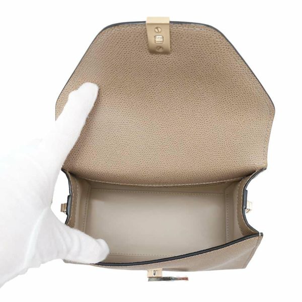 ヴァレクストラ ハンドバッグ イジィデ ミニ ソフトカーフレザー V5E36-28-TO-OC Valextra 2way ベージュ