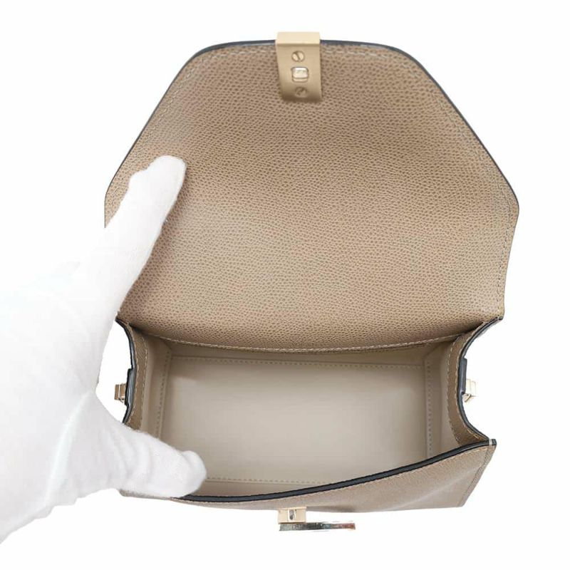 ヴァレクストラ ハンドバッグ イジィデ ミニ ソフトカーフレザー V5E36-28-TO-OC Valextra 2way ベージュ