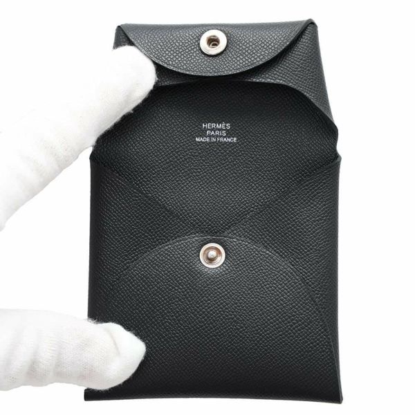 エルメス コインケース バスティア ブラック ヴォーマダム B刻印 HERMES 財布 黒