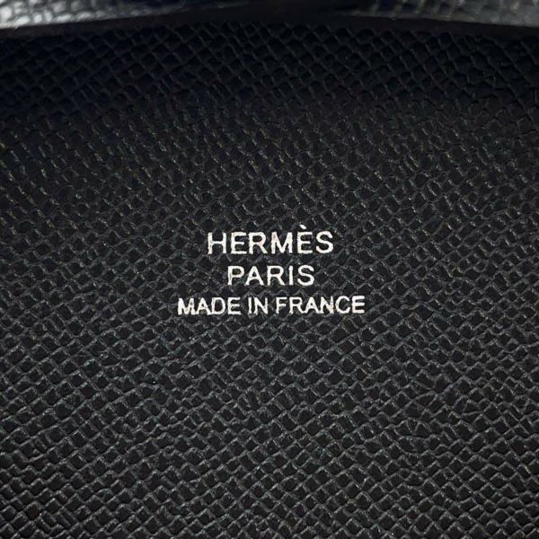 エルメス コインケース バスティア ブラック ヴォーマダム B刻印 HERMES 財布 黒
