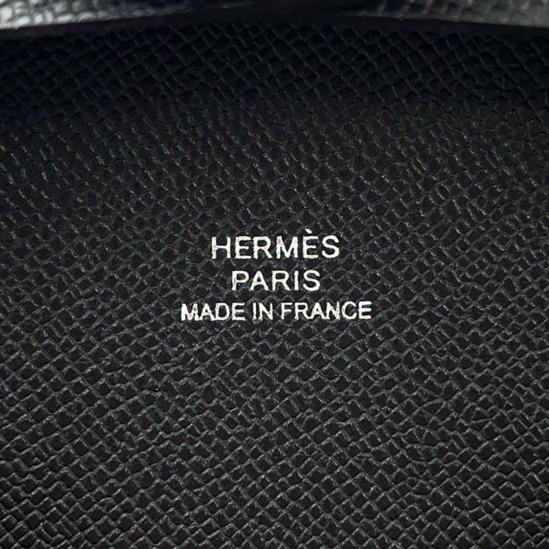 エルメス コインケース バスティア ブラック ヴォーマダム B刻印 HERMES 財布 黒