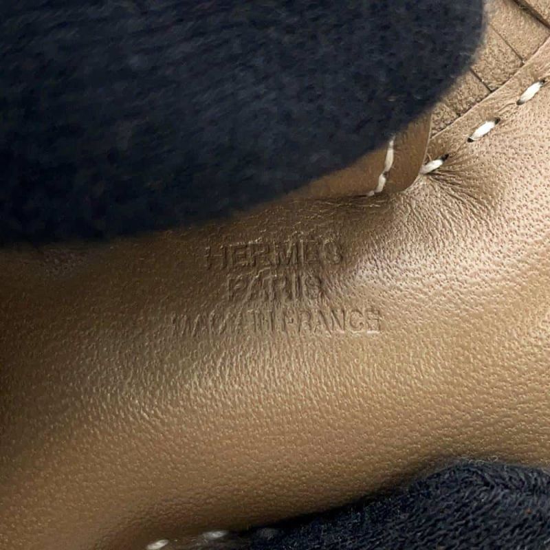 エルメス バッグチャーム ロデオ PM エトゥープ ラムスキン W刻印 HERMES チャーム