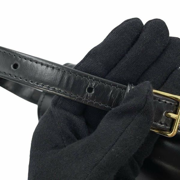 セリーヌ ショルダーバッグ ティーン トリオンフ シャイニーカーフレザー 188423 CELINE 黒