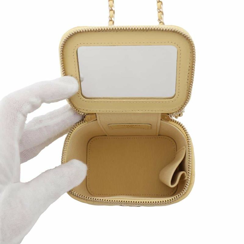 シャネル チェーンショルダーバッグ スモール ヴァニティーケース ラムスキン AP2198 CHANEL