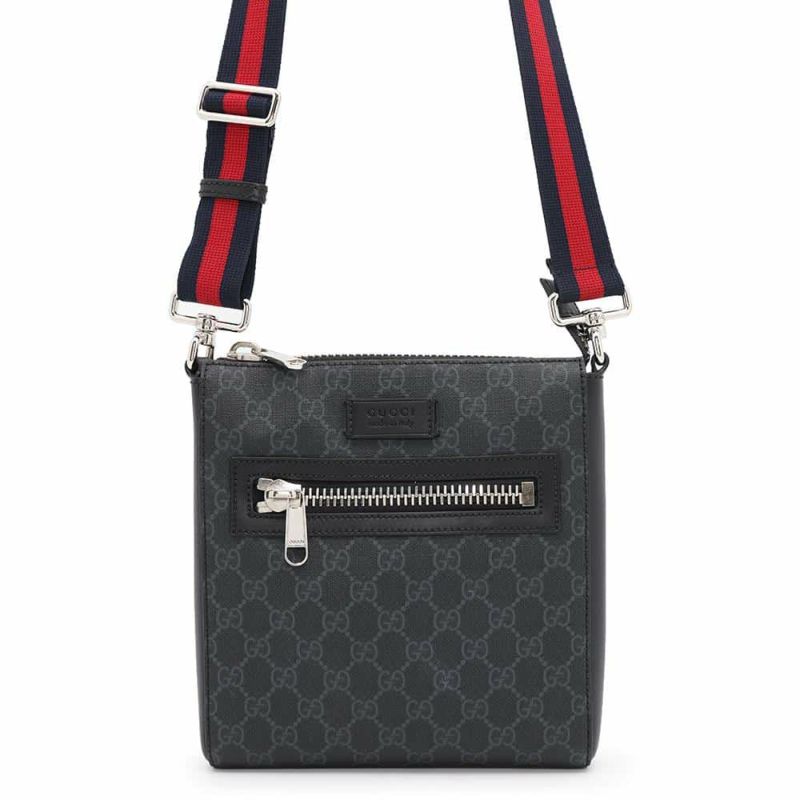 グッチ ショルダーバッグ GGスプリーム スモール メッセンジャーバッグ 523599 GUCCI ウェブ 黒