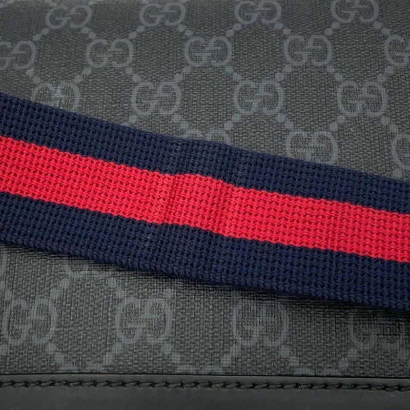 グッチ ショルダーバッグ GGスプリーム スモール メッセンジャーバッグ 523599 GUCCI ウェブ 黒