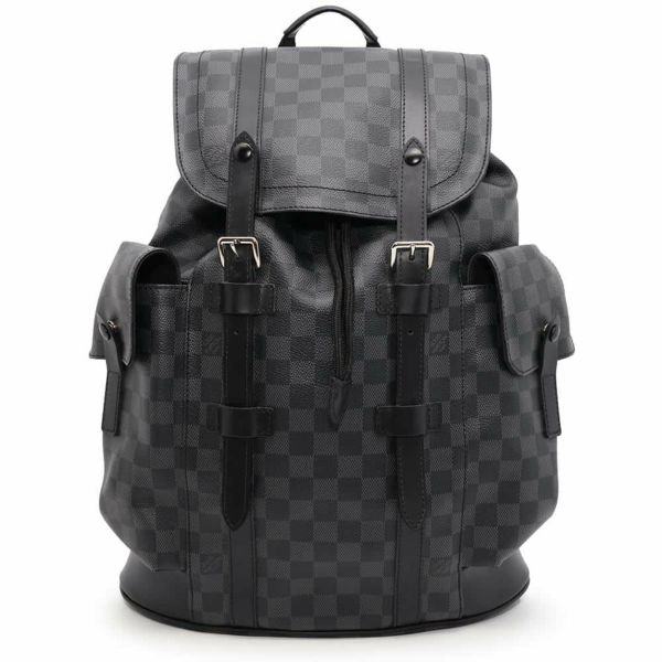 ルイヴィトン リュック ダミエ・グラフィット クリストファーMM N41379 LOUIS VUITTON ブラック 黒 バックパック