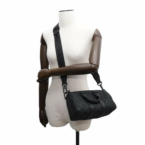 ルイヴィトン ハンドバッグ モノグラム・トリヨン キーポル・バンドリエール25 M20900 2wayバッグ ブラック 黒