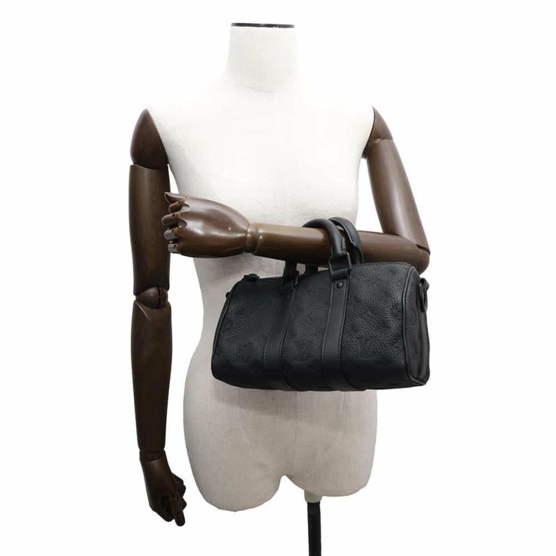 ルイヴィトン ハンドバッグ モノグラム・トリヨン キーポル・バンドリエール25 M20900 2wayバッグ ブラック 黒